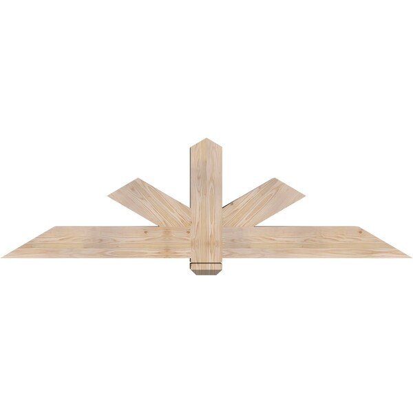 Ekena Millwork Kennewick Smooth Timber Gable Bracket, Douglas Fir, 72"W x 21"H x 5 1/2"D x 5 1/2"F, 7/12 Pitch GBW072X21X0606KEN00SDF - main